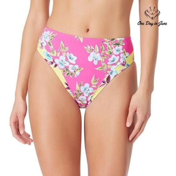 Sugar Beach Floral High Waist Bikini Bottom Size S - Picture 1 of 3
